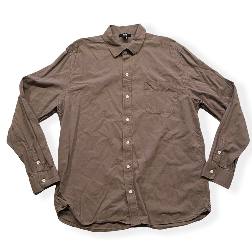 Paige Hastings Button Down Shirt Cotton Grey Bluff Mens Size XL
